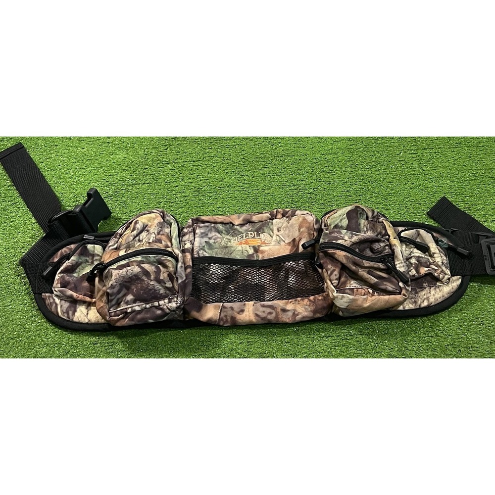 Vintage Fieldline Waist Bag Camo Fanny Pack Ammo Pouch 7 Pocket First Up To 56"